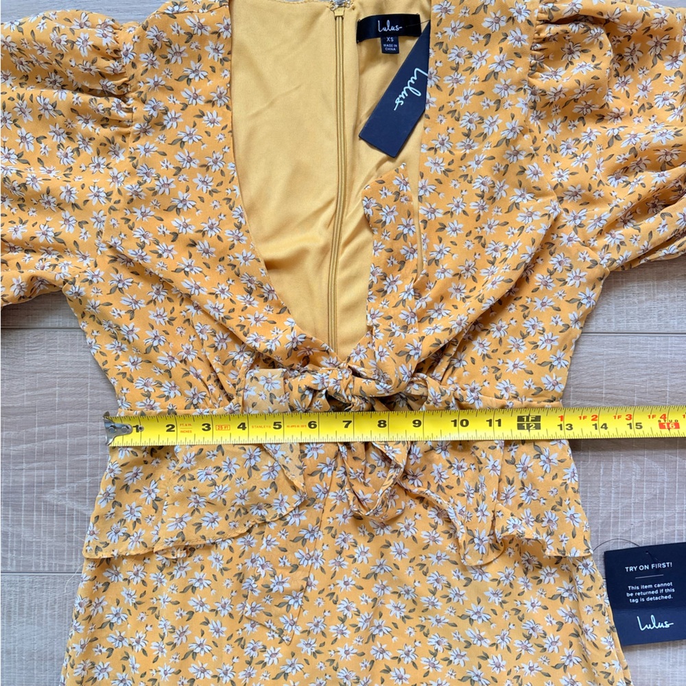 Anything Lovelier Yellow Floral Print Tiered Midi Dress - Picture 9 of 12